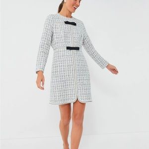 Tuckernuck Ivory Bow Tweed Brigitta Dress
